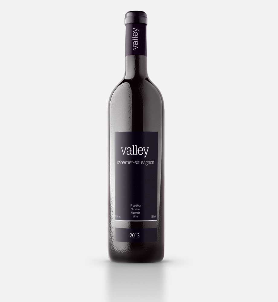 Valley Wine logo & label design