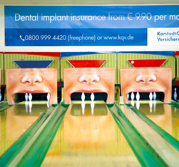funny-ads-bowling-dental-insurance - Logo Design by Logoland Australia