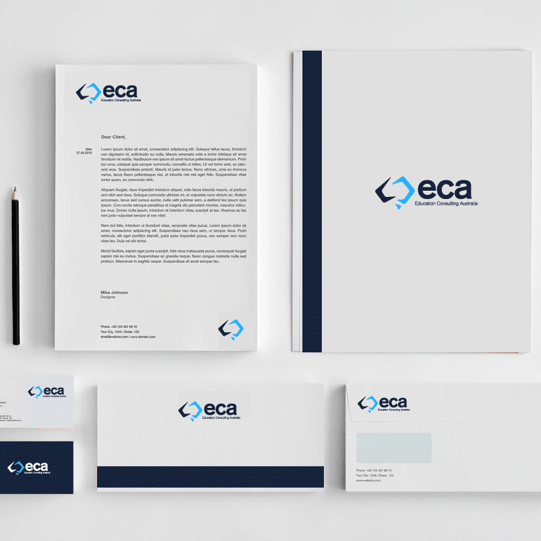 Identity, logo design for ECA Australia by Logoland's professional design team