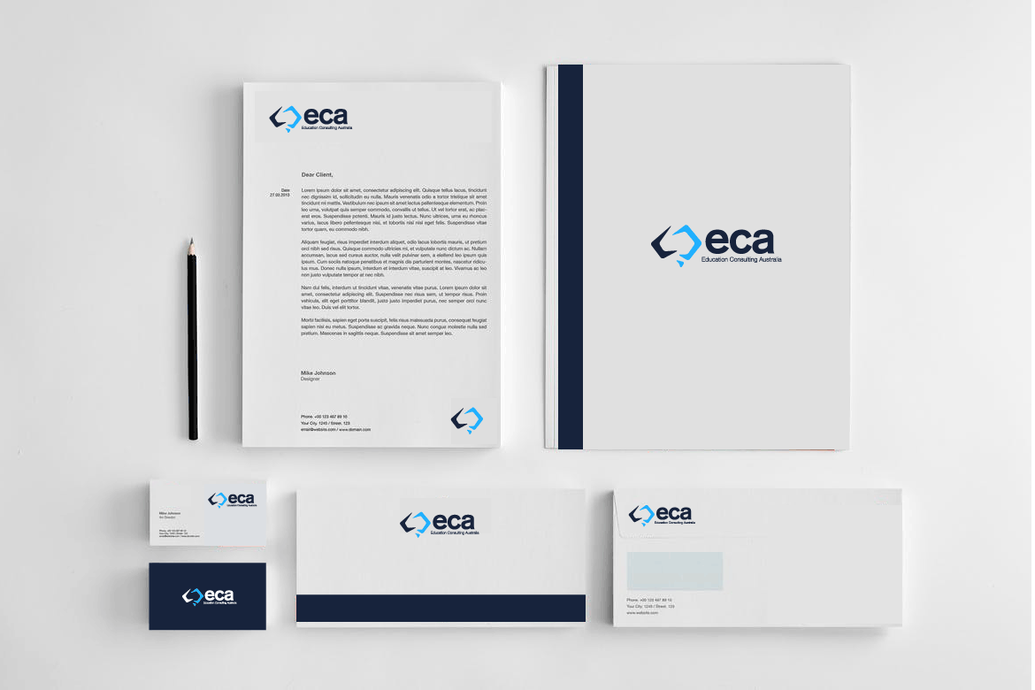 Identity, logo design for ECA Australia by Logoland's professional design team