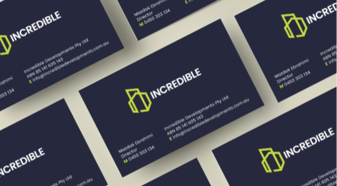 Incredible Logo business card branding design